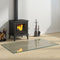 vidaXL - Glasplaat - openhaard - rechthoekig - 80x60 - cm