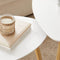SoBuy FBT74-W - Bijzettafel Set van 2 - Wit Houten met Planken (2 stuks)