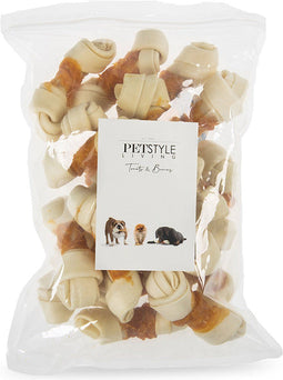 Petstyle Living Geknoopt Bot met Kip - 20 Stuks - 11cm - Hondensnacks - Kauwbot - Knopen
