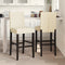 vidaXL - Barstoelen - 2 - st - massief - rubberhout - en - kunstleer