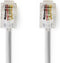 Nedis Telecomkabel - RJ10 Male - RJ10 Male - 2.00 m - Kabel design: Gekruld - Kabeltype: RJ10 - Wit - Envelop