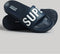 Superdry Code Core Vegan Pool Slide - Badslippers - Iconisch logo - Donkerblauw/Wit - Maat 42/43