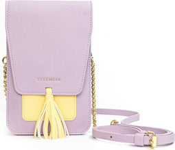 Telefoontasje Dames Crossbody - Selencia Telefoontasje Elegance Tassle - Universeel Schoudertasje telefoon - Paars