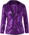 dressforfun - Paillettenjas dames - Glanzende pailletten - Lila XL
