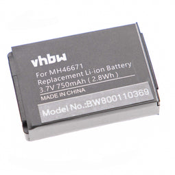 Li-Ion battery - 750mAh (3.7V) for mobile phone, smartphone, telephone replaces Parrot 1ICP7 / 28/35