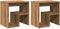 vidaXL - Nachtkastjes - 2 - st - 40x30x40 - cm - bewerkt - hout - artisanaal - eiken