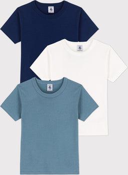 Petit Bateau - Set van 3 katoenen T-shirts met korte mouwen - Biologisch katoen (set van 3)