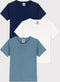 Petit Bateau - Set van 3 katoenen T-shirts met korte mouwen - Biologisch katoen (set van 3)