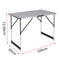 Woltu Inklapbare Tafel 60x100 cm - Verstelbaar in 4 Hoogtes (73-94 cm) - Grijs