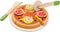 New Classic Toys® Houten Pizza Speelset - Snijbare Pizza met Bord en Snijder - Kleur Salami