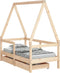 vidaXL - Kinderbedframe - met - lades - 70x140 - cm - massief - grenenhout
