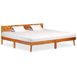 Bedframe zonder matras massief hout 200x200 cm
