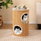 Coast Krabton 4-Laags - Kattenhuis met 3 Kattenholen en Sisal Krabvlak Ø36 x 59,5 cm