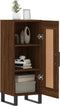 vidaXL - Dressoir - 34,5x34x90 - cm - bewerkt - hout - bruin - eikenkleur
