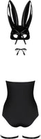 Obsessive Bunny kostuum- Erotische Rollenspel Kleding - Maat L/XL - Zwart