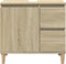 vidaXL - Badkamerkast - 65x33x60 - cm - bewerkt - hout - sonoma - eikenkleurig