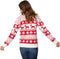 Dressforfun Kersttrui - Wintertrui met rendieren en sneeuwvlokken - Wit-rood - XXL
