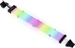 Lian Li Strimer Plus V2 12VHPWR - 12VHPWR kabel met ARGB verlichting - 16-pins naar 16-pins extensie - 8 lichtgeleiders met 108 ARGB LED's - 32 cm - PCIe 5.0 - transparant, zwart