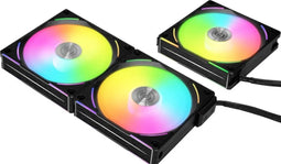 Lian Li UNI FAN AL V2 - Ventilatorhuis - 3 pack - 120 mm - 71.2 CFM - 250 - 2000 omw/min. - 28.7 dBA - PMW - ARGB - 4-pins - zwart