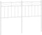 vidaXL - Hoofdbord - 120 - cm - metaal - wit