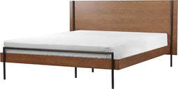 LIBERMONT - Tweepersoonsbed - Donkerbruin - 160 x 200 cm - MDF