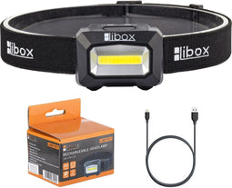 Libox LB0107 zaklantaarn Lantaarn aan hoofdband Zwart LED