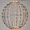 Lichtbol/verlichte decoratie bol - zwart - 400 led lampjes - extra warm wit licht - 60 cm