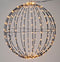 Lichtbol/verlichte decoratie bol - zwart - 400 led lampjes - extra warm wit licht - 60 cm