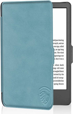 Lichtgewicht Hoesje Geschikt voor Kobo Clara 2E Slimfit Sleepcover - Book Case Hoes Cover - Aqua Blauw - ereader hoesje - cover