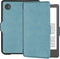 Lichtgewicht Hoesje Geschikt voor Kobo Clara 2E Slimfit Sleepcover - Book Case Hoes Cover - Aqua Blauw - ereader hoesje - cover