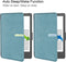 Lichtgewicht Hoesje Geschikt voor Kobo Clara 2E Slimfit Sleepcover - Book Case Hoes Cover - Aqua Blauw - ereader hoesje - cover