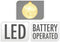 Lichtslinger/lichtsnoer - met 10 witte balletjes - op batterijen - 150 cm