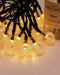 Lichtslingers 2 x 4,5 mtr. - Buitenshuis - 30LED per snoer - Zonne-energie Tuinverlichting met heldere kunstof bollen - Waterdicht - Crystal Ball Fairy Lights - met 8 standen - Warm Wit - Energieklasse A+++