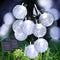Lichtslingers 2 x 4,5 mtr. - Buitenshuis - 30LED per snoer - Zonne-energie Tuinverlichting met heldere kunstof bollen - Waterdicht - Crystal Ball Fairy Lights - met 8 standen - Warm Wit - Energieklasse A+++