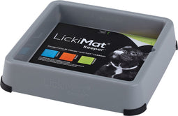Lickimat Outdoor Keeper - Voederbak/Voederbakhouder Voor Voermat - Hondenvoerbak - 26x26 cm Grijs