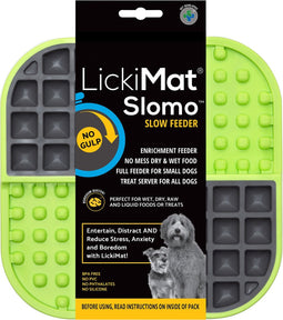 Lickimat Slomo - slowfeeder voor kat en kleine hond - tegen schrokken - groen