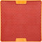 Lickimat Soother Pro Tuff - Slowfeeder Voermat 20x20 cm - Hondenvoerbak - Oranje