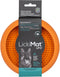 Lickimat Ufo - Anti-Slip Slowfeeder Voermat Ø18x4 cm - Hondenvoerbak - Oranje