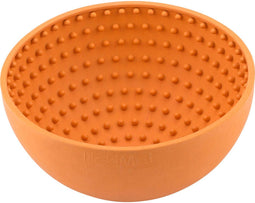 LickiMat Wobble - Hondenbak - Likmat / Anti-schrok / Slowfeeder voor Hond - Oranje - 16 cm