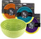 LickiMat Wobble - Hondenbak - Likmat / Anti-schrok / Slowfeeder voor Hond - Oranje - 16 cm