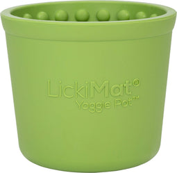 Lickimat Yoggi Pot - Slowfeeder Voor Afleiding. Plezier En Verrijking Ø10x9 cm - Hondenvoerbak - Appelgroen