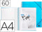 Liderpapel EC21, Project folder, A4, Blauw, Elastische band, 310 mm, 250 mm