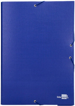 Liderpapel PY71, Project folder, Karton, PVC, Blauw, Portret, Elastische band, 250 mm