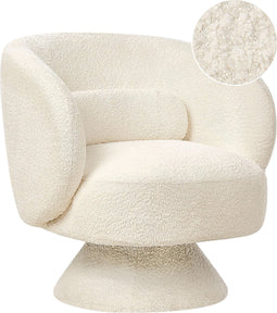 LIEKSA - Fauteuil - Wit - Bouclé