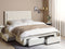 LIEVIN - Bed met opbergruimte - Crème - 160 x 200 cm - Fluweel