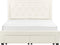 LIEVIN - Bed met opbergruimte - Crème - 160 x 200 cm - Fluweel