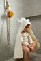 Liewood Albert babyhanddoek met capuchon - Sheep/Creme de la creme