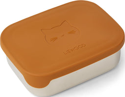 Liewood Arthur Lunchbox/Brooddoos/Broodtrommel - Cat Mustard