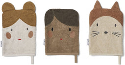Liewood Sylvester washandjes 3 pack - Pop zand mix