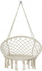 Lifa Garden Hangstoel - Ronde Schommelstoel - Crème - Binnen en Buiten - Polyester en Katoen - 140 x 80 cm